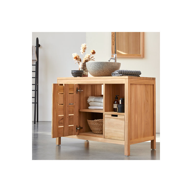Tikamoon Solid Wood Freestanding Bathroom Wayfair